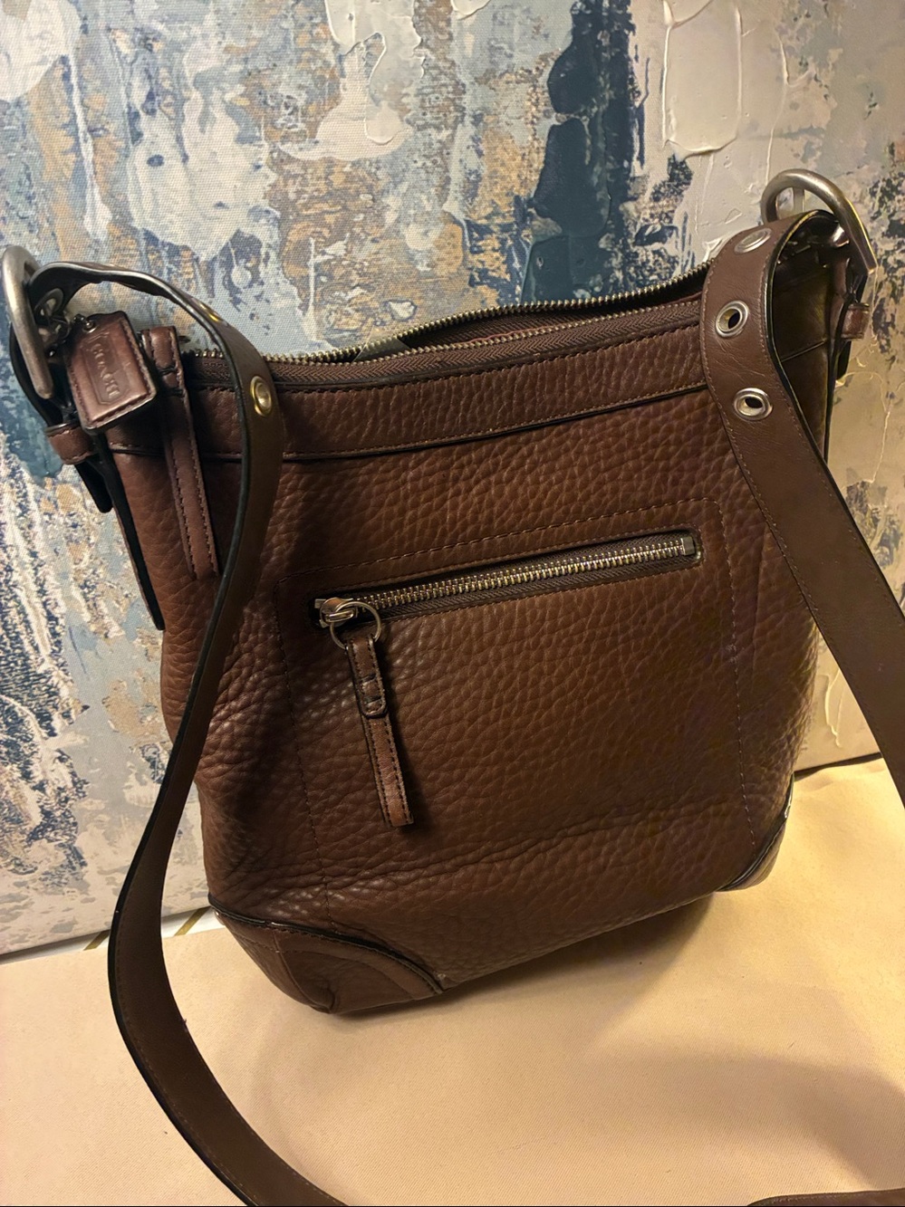 Genuine Coach Dark Brown Leather HOBO Bag Coach Dust bag included
Y2 K 2008 - Picture 4 of 17
